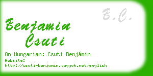 benjamin csuti business card
